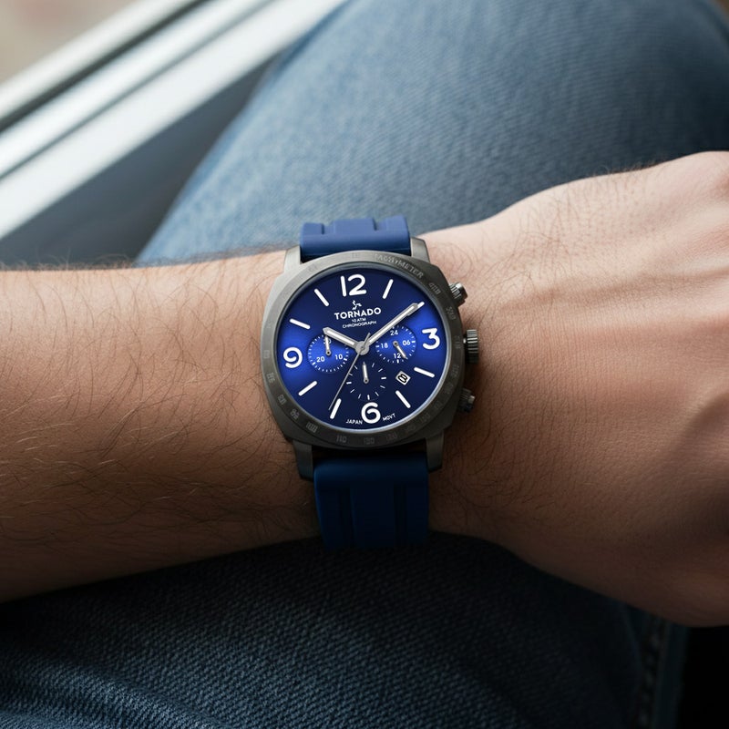 TORNADO Men's High Quality Flexible And Durable Silicone Analog Watch T9102-XSNN - 43 mm - Image 4